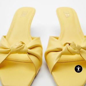 Zara Knotted Yellow Sandels